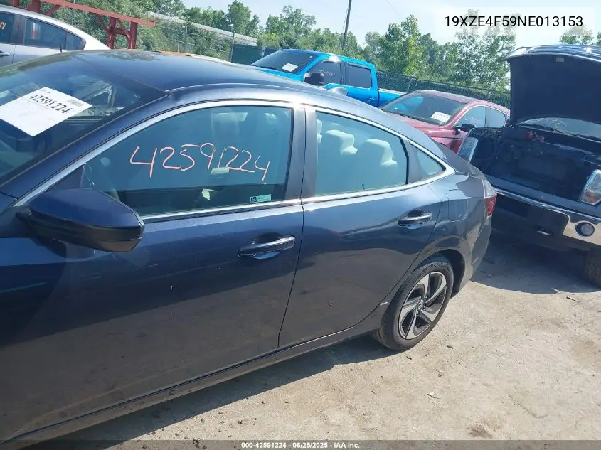2022 Honda Insight Ex VIN: 19XZE4F59NE013153 Lot: 42591224