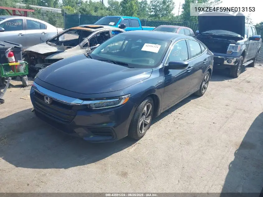 2022 Honda Insight Ex VIN: 19XZE4F59NE013153 Lot: 42591224