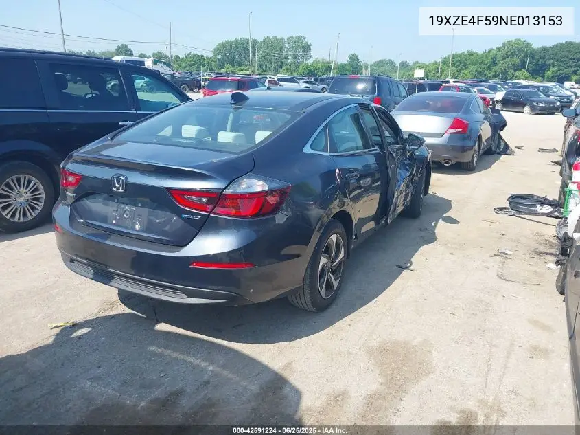 2022 Honda Insight Ex VIN: 19XZE4F59NE013153 Lot: 42591224
