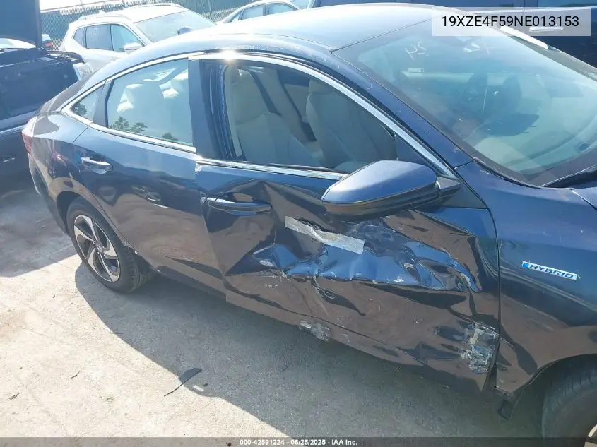 2022 Honda Insight Ex VIN: 19XZE4F59NE013153 Lot: 42591224