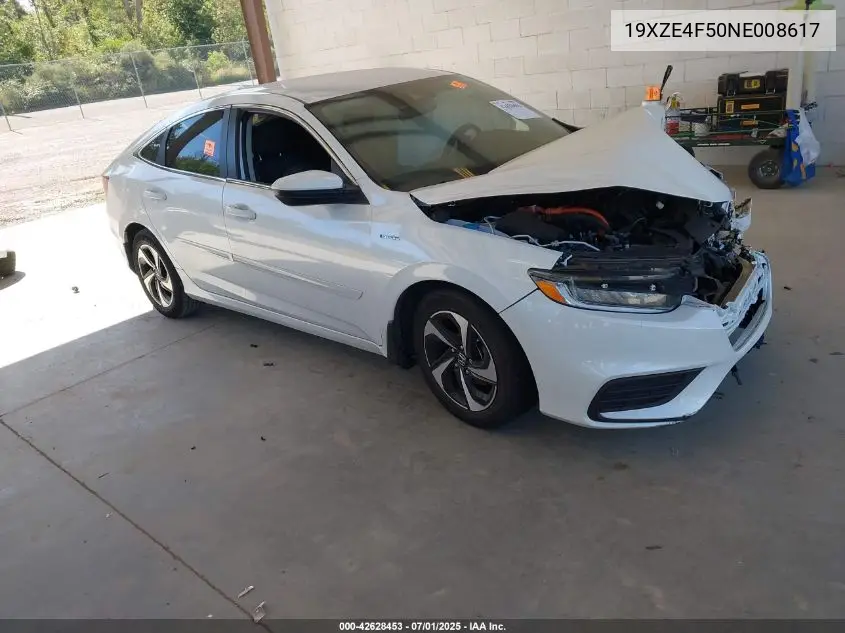 2022 Honda Insight Ex VIN: 19XZE4F50NE008617 Lot: 42628453