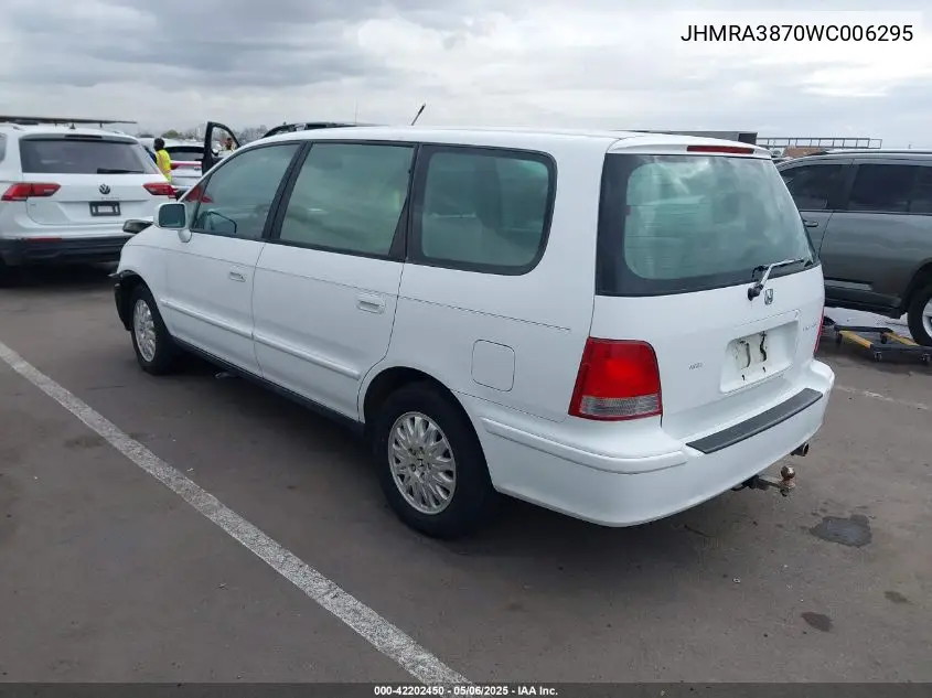 1998 Honda Odyssey Ex VIN: JHMRA3870WC006295 Lot: 42202450