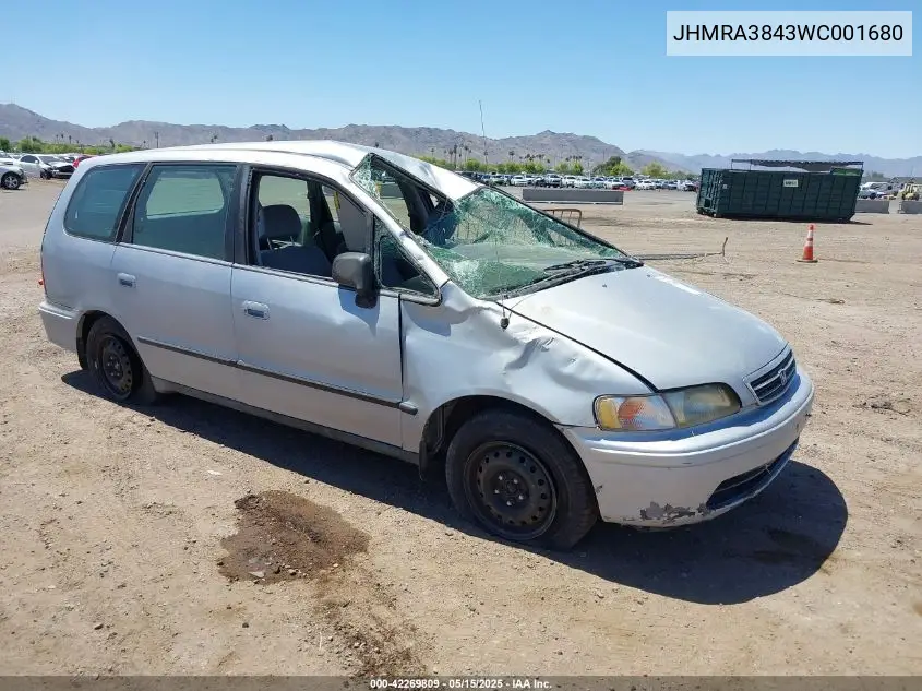 1998 Honda Odyssey Ex/Lx VIN: JHMRA3843WC001680 Lot: 42269809