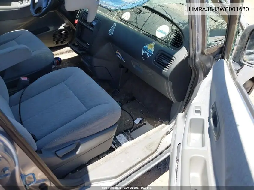 1998 Honda Odyssey Ex/Lx VIN: JHMRA3843WC001680 Lot: 42269809