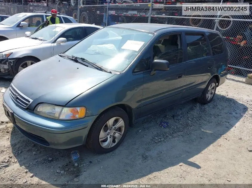 1998 Honda Odyssey Ex/Lx VIN: JHMRA3841WC002245 Lot: 42584467