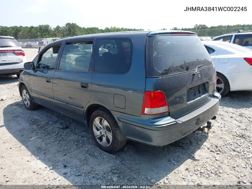 1998 Honda Odyssey Ex/Lx VIN: JHMRA3841WC002245 Lot: 42584467