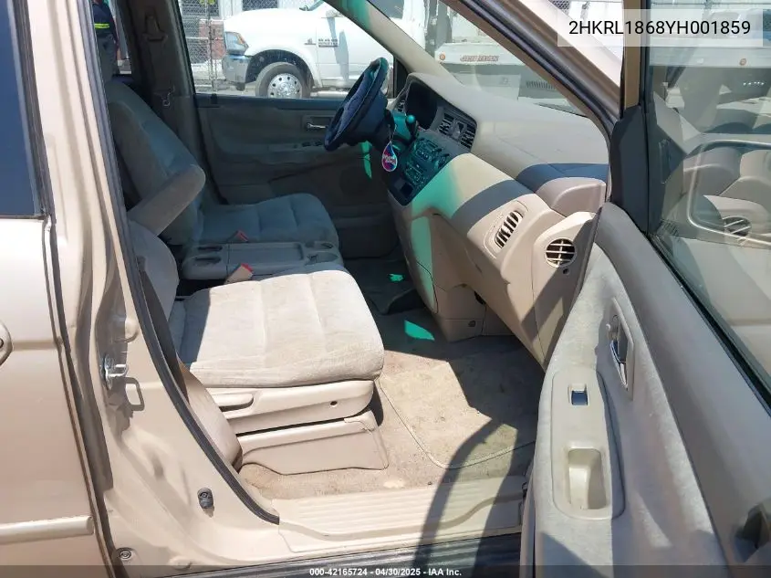 2000 Honda Odyssey Ex VIN: 2HKRL1868YH001859 Lot: 42165724