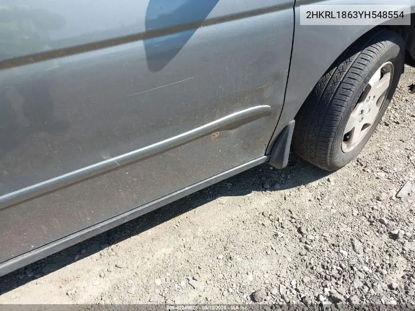 2000 Honda Odyssey Ex VIN: 2HKRL1863YH548554 Lot: 42249826