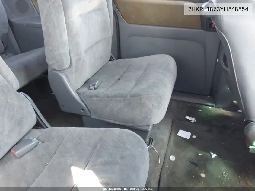 2000 Honda Odyssey Ex VIN: 2HKRL1863YH548554 Lot: 42249826