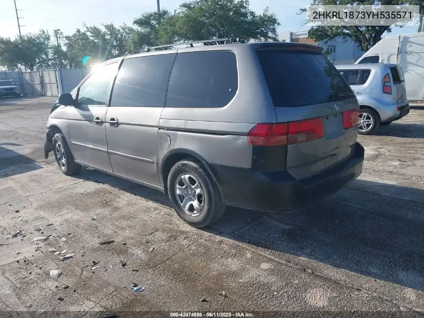 2000 Honda Odyssey Ex VIN: 2HKRL1873YH535571 Lot: 42474958