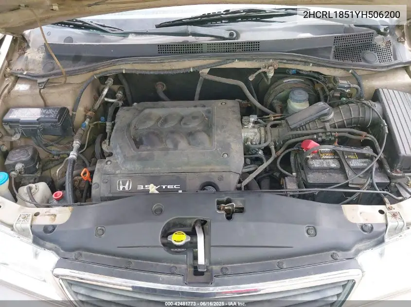 2000 Honda Odyssey VIN: 2HCRL1851YH506200 Lot: 42481773