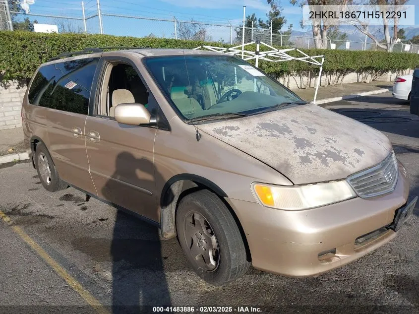 2001 Honda Odyssey Ex VIN: 2HKRL18671H512291 Lot: 41483886