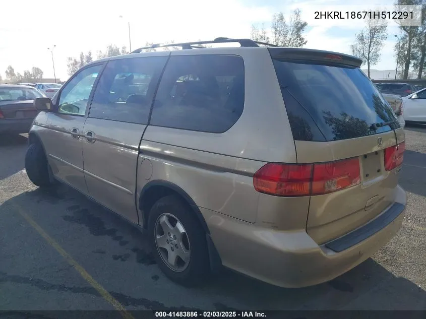 2001 Honda Odyssey Ex VIN: 2HKRL18671H512291 Lot: 41483886