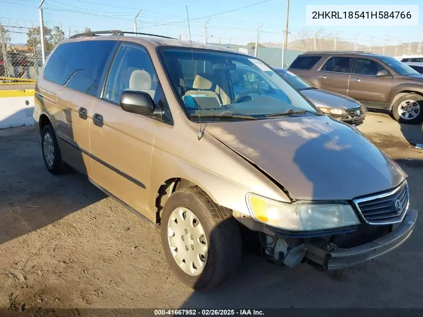 2001 Honda Odyssey Lx VIN: 2HKRL18541H584766 Lot: 41667952