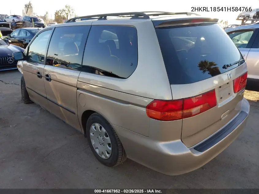 2001 Honda Odyssey Lx VIN: 2HKRL18541H584766 Lot: 41667952