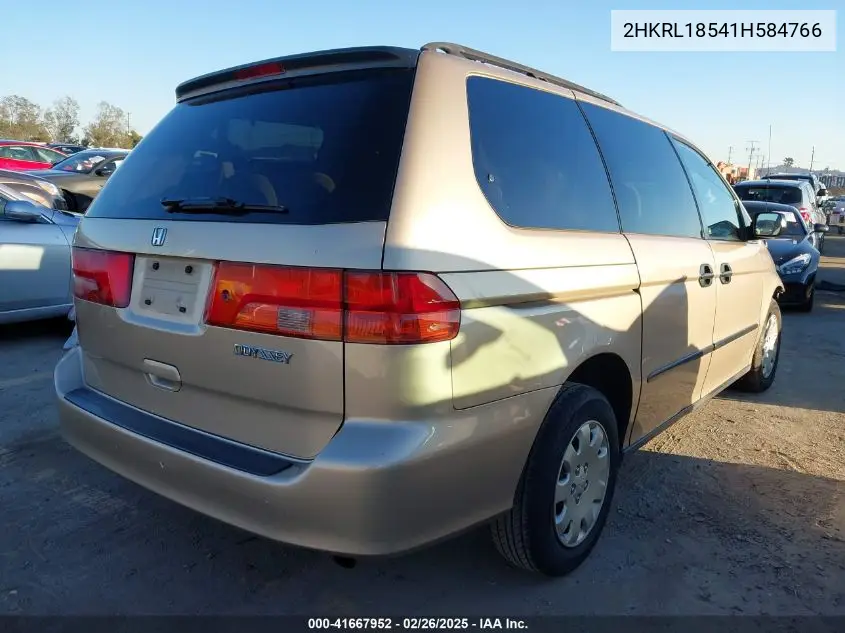 2001 Honda Odyssey Lx VIN: 2HKRL18541H584766 Lot: 41667952