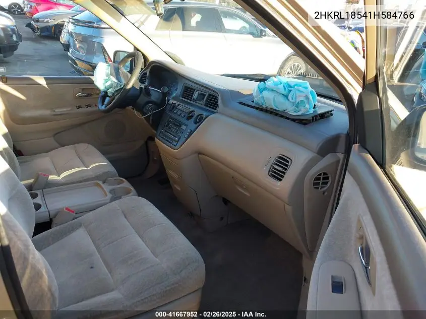 2001 Honda Odyssey Lx VIN: 2HKRL18541H584766 Lot: 41667952