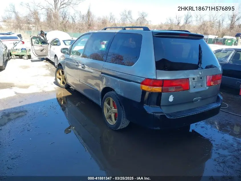 2001 Honda Odyssey Ex VIN: 2HKRL18671H576895 Lot: 41881347