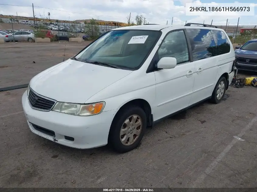 2001 Honda Odyssey Ex VIN: 2HKRL18661H566973 Lot: 42117015