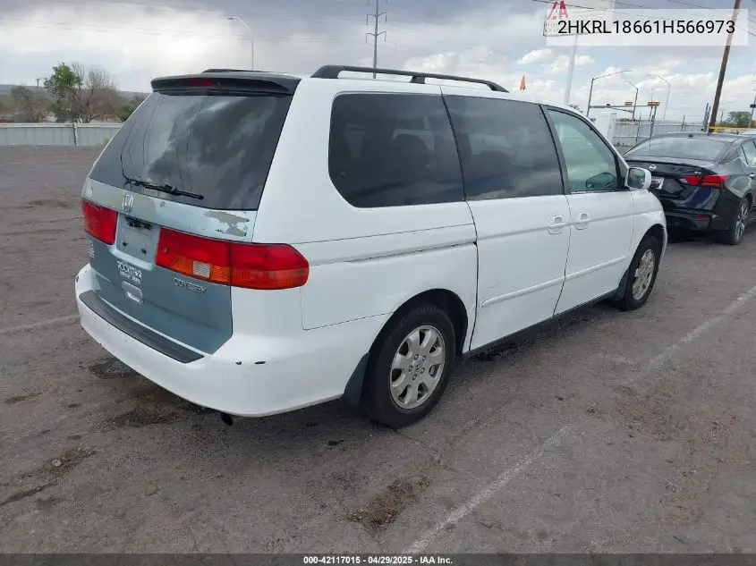 2001 Honda Odyssey Ex VIN: 2HKRL18661H566973 Lot: 42117015
