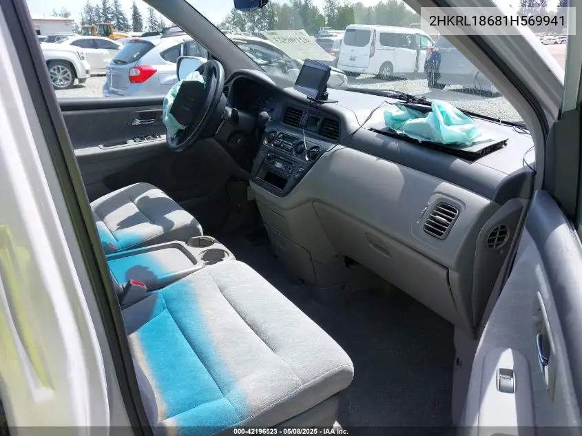 2001 Honda Odyssey Ex VIN: 2HKRL18681H569941 Lot: 42196523