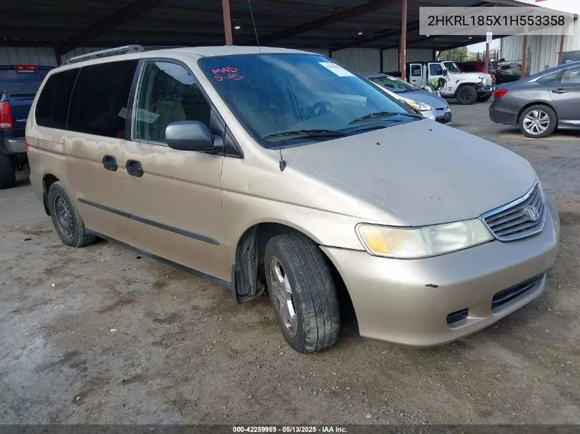 2001 Honda Odyssey Lx VIN: 2HKRL185X1H553358 Lot: 42259989