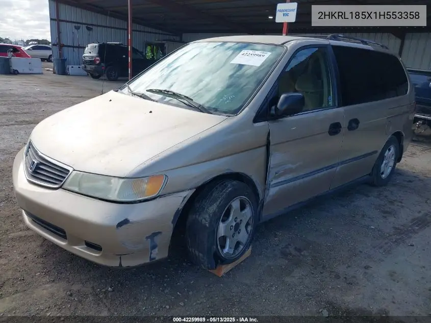 2001 Honda Odyssey Lx VIN: 2HKRL185X1H553358 Lot: 42259989