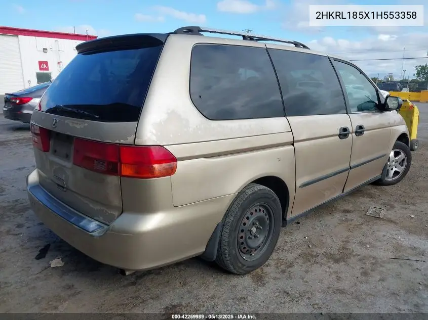 2001 Honda Odyssey Lx VIN: 2HKRL185X1H553358 Lot: 42259989