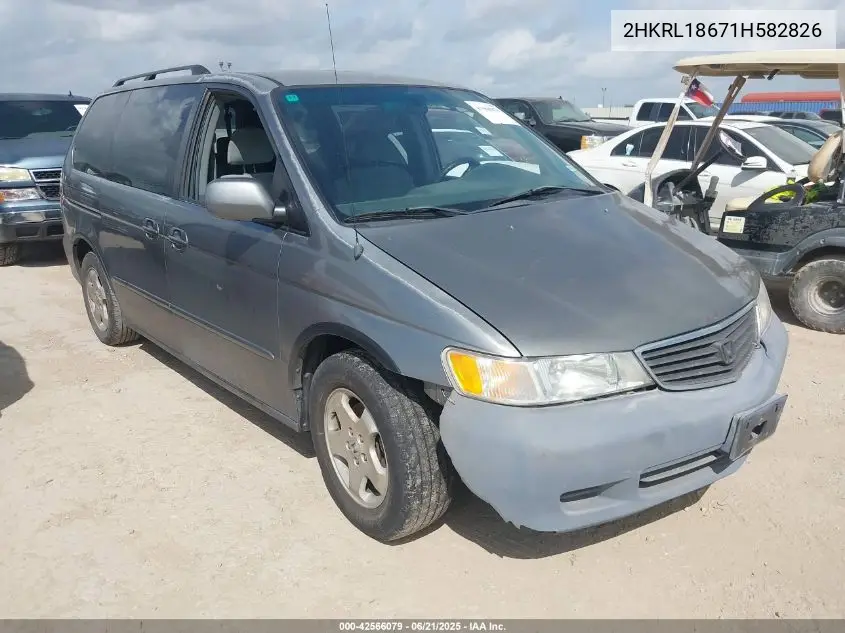 2001 Honda Odyssey Ex VIN: 2HKRL18671H582826 Lot: 42566079