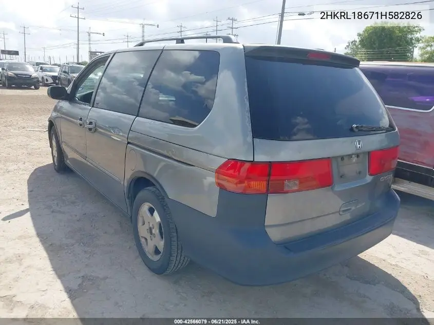 2001 Honda Odyssey Ex VIN: 2HKRL18671H582826 Lot: 42566079