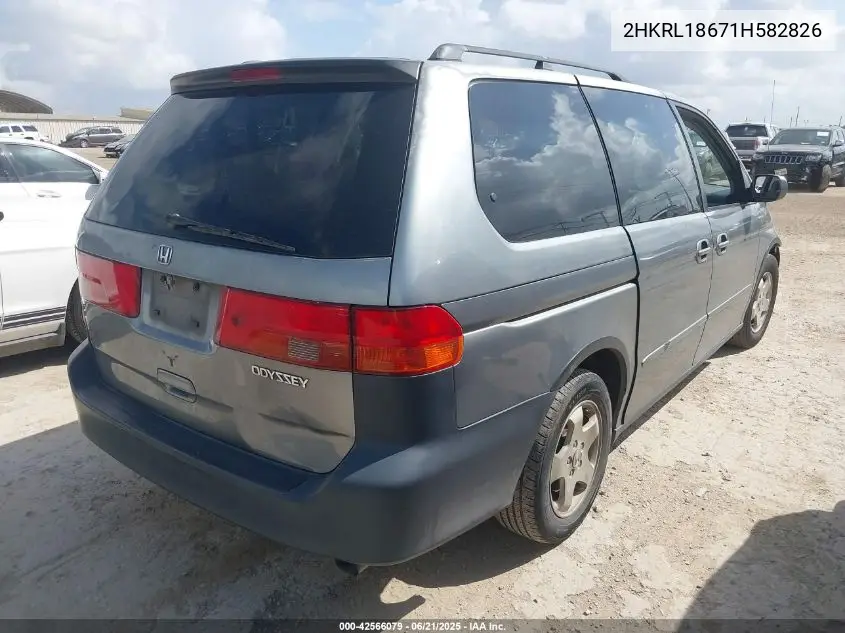 2001 Honda Odyssey Ex VIN: 2HKRL18671H582826 Lot: 42566079