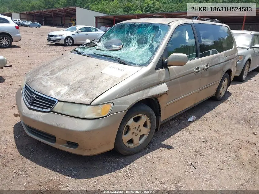 2001 Honda Odyssey Ex VIN: 2HKRL18631H524583 Lot: 42567685
