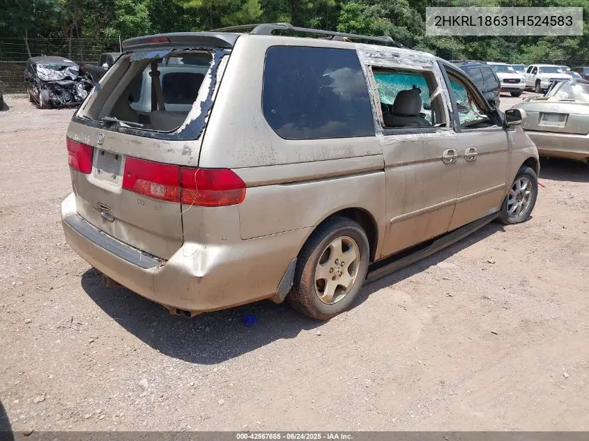 2001 Honda Odyssey Ex VIN: 2HKRL18631H524583 Lot: 42567685