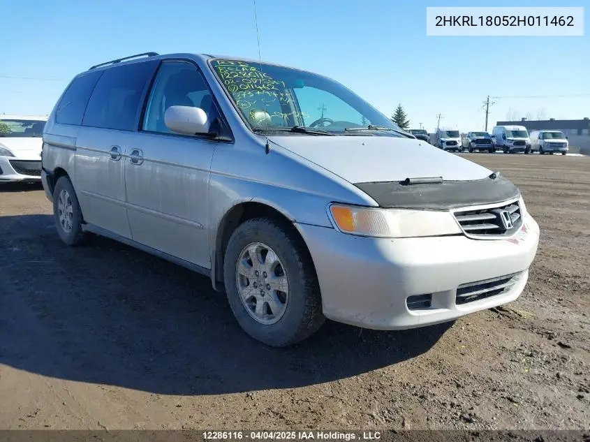 2002 Honda Odyssey Exl VIN: 2HKRL18052H011462 Lot: 12286116