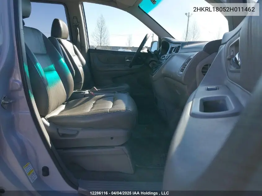 2002 Honda Odyssey Exl VIN: 2HKRL18052H011462 Lot: 12286116