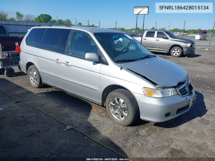2002 Honda Odyssey Ex VIN: 5FNRL18642B015134 Lot: 41952138