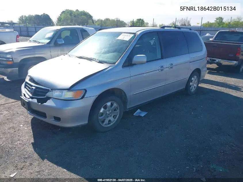 2002 Honda Odyssey Ex VIN: 5FNRL18642B015134 Lot: 41952138