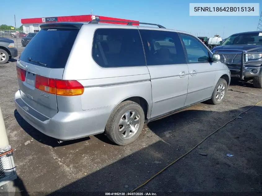 2002 Honda Odyssey Ex VIN: 5FNRL18642B015134 Lot: 41952138