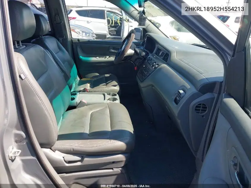 2002 Honda Odyssey Ex-L VIN: 2HKRL18952H554213 Lot: 41958710