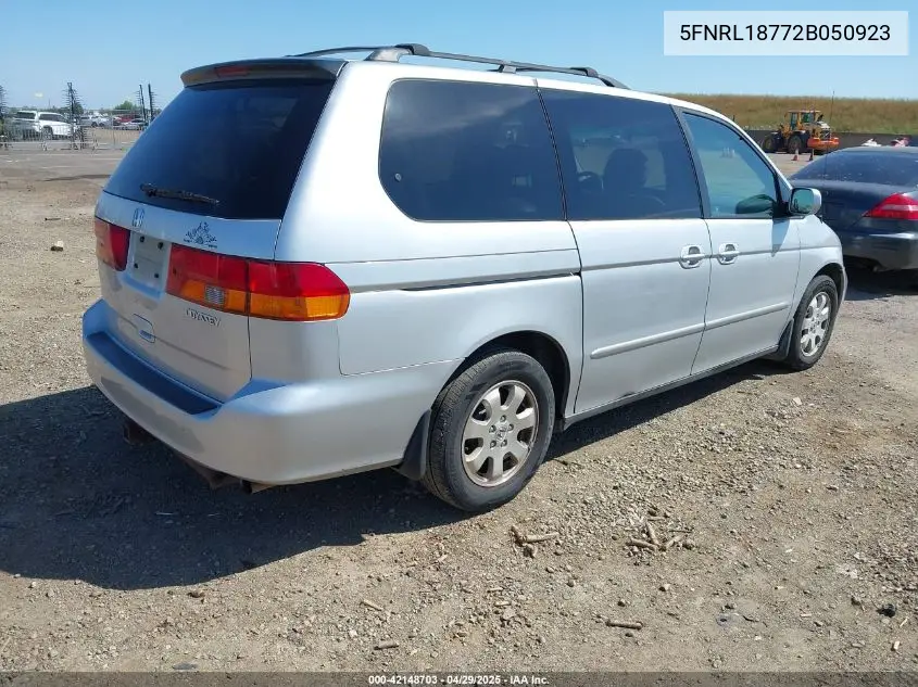 2002 Honda Odyssey Ex-L VIN: 5FNRL18772B050923 Lot: 42148703