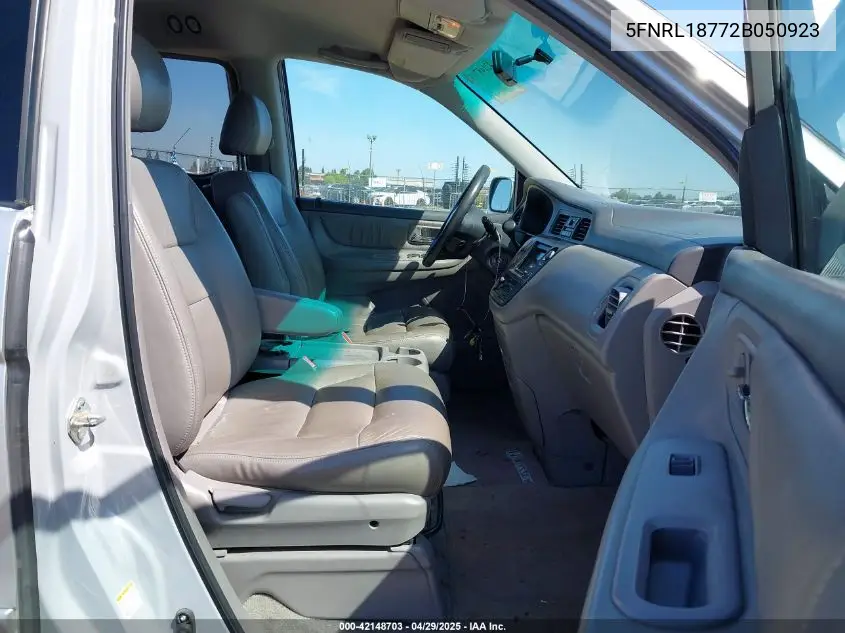 2002 Honda Odyssey Ex-L VIN: 5FNRL18772B050923 Lot: 42148703