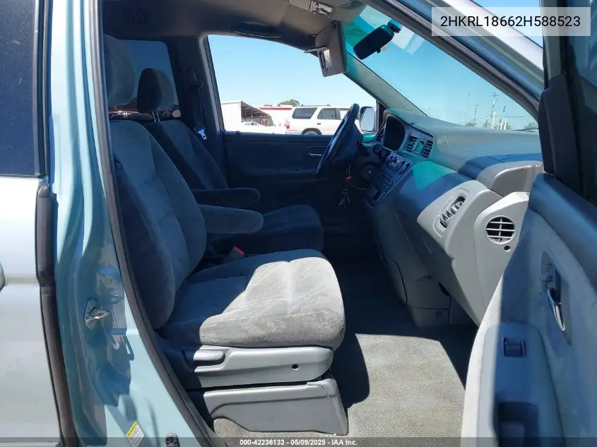 2002 Honda Odyssey Ex VIN: 2HKRL18662H588523 Lot: 42236133