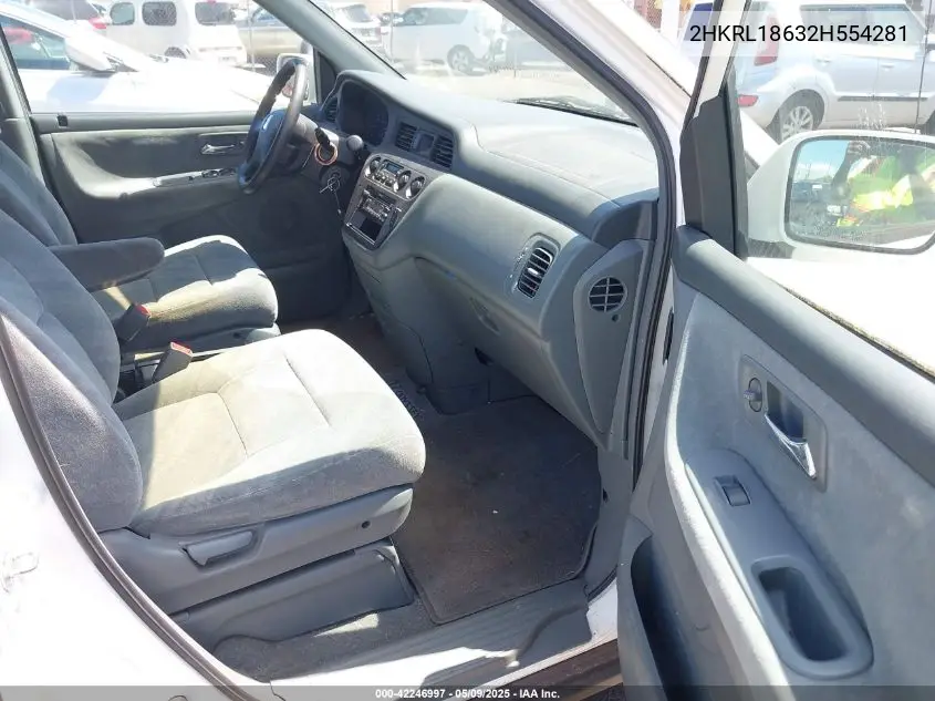 2002 Honda Odyssey Ex VIN: 2HKRL18632H554281 Lot: 42246997