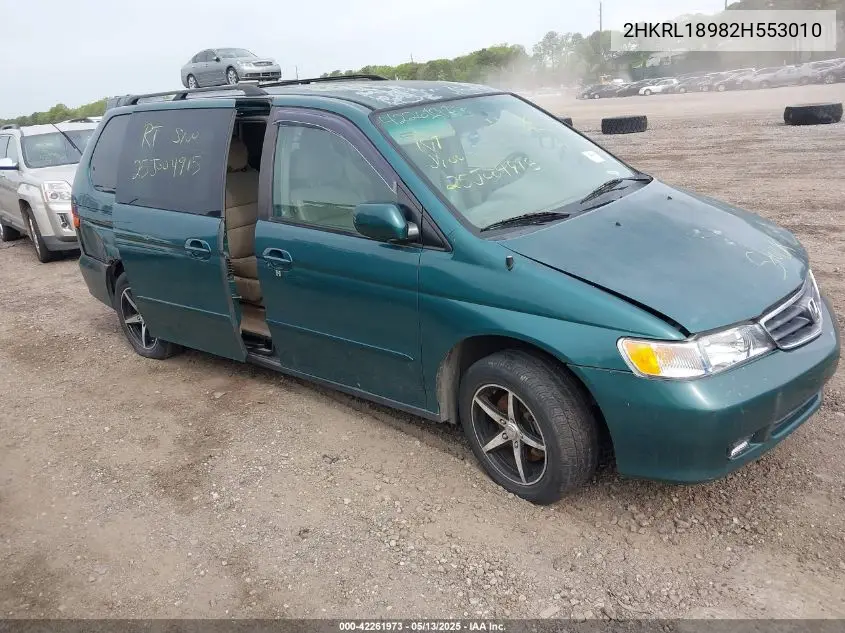 2002 Honda Odyssey Ex-L VIN: 2HKRL18982H553010 Lot: 42261973