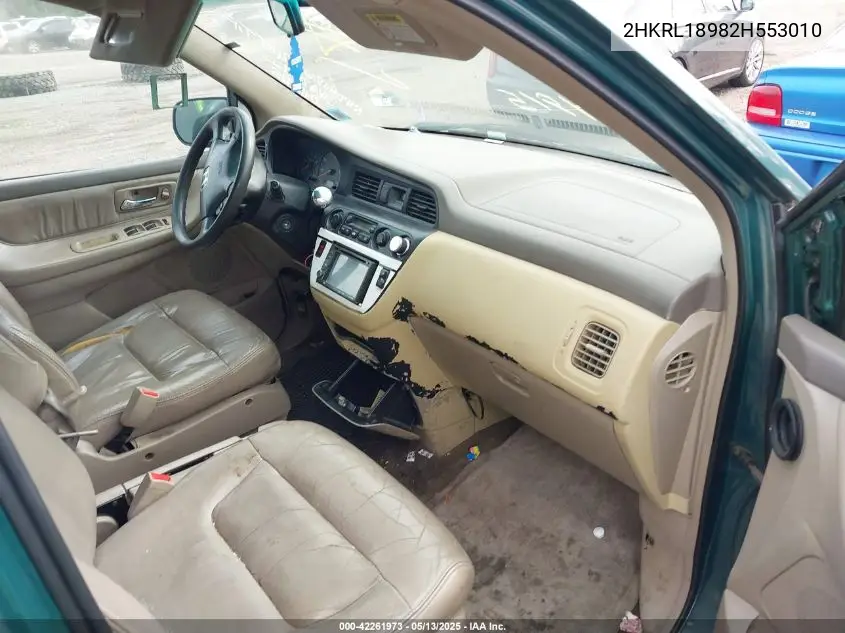 2002 Honda Odyssey Ex-L VIN: 2HKRL18982H553010 Lot: 42261973