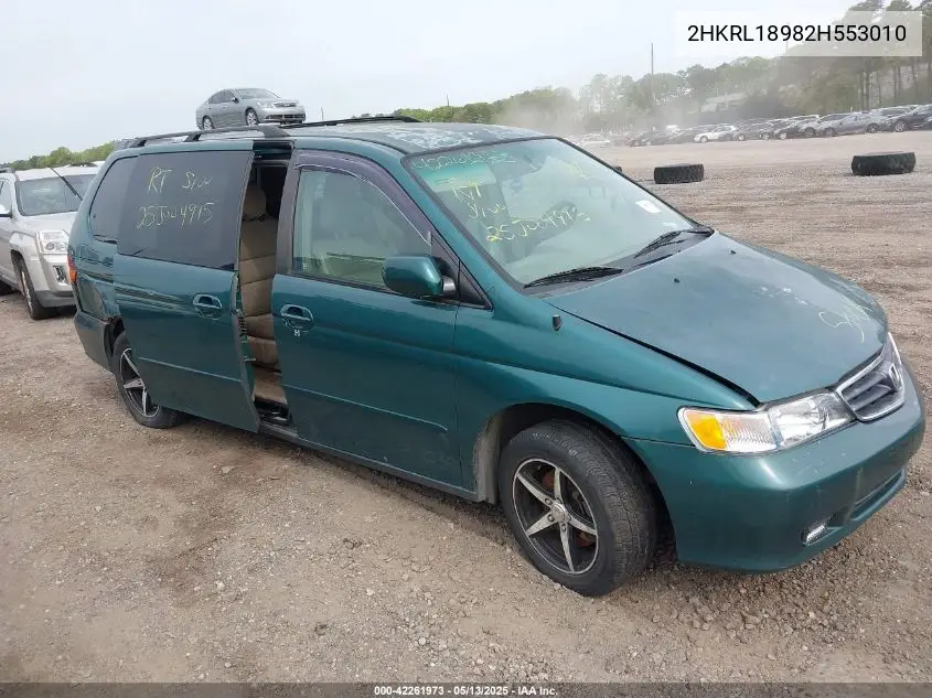2002 Honda Odyssey Ex-L VIN: 2HKRL18982H553010 Lot: 42261973