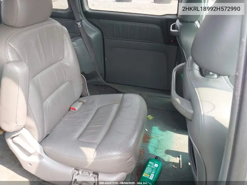 2002 Honda Odyssey Ex-L VIN: 2HKRL18992H572990 Lot: 42427218