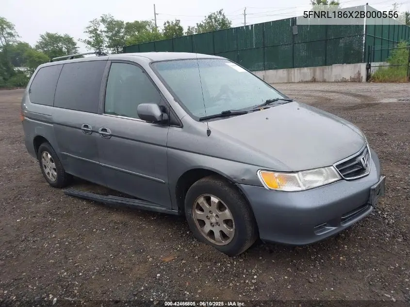 2002 Honda Odyssey Ex VIN: 5FNRL186X2B000556 Lot: 42466805