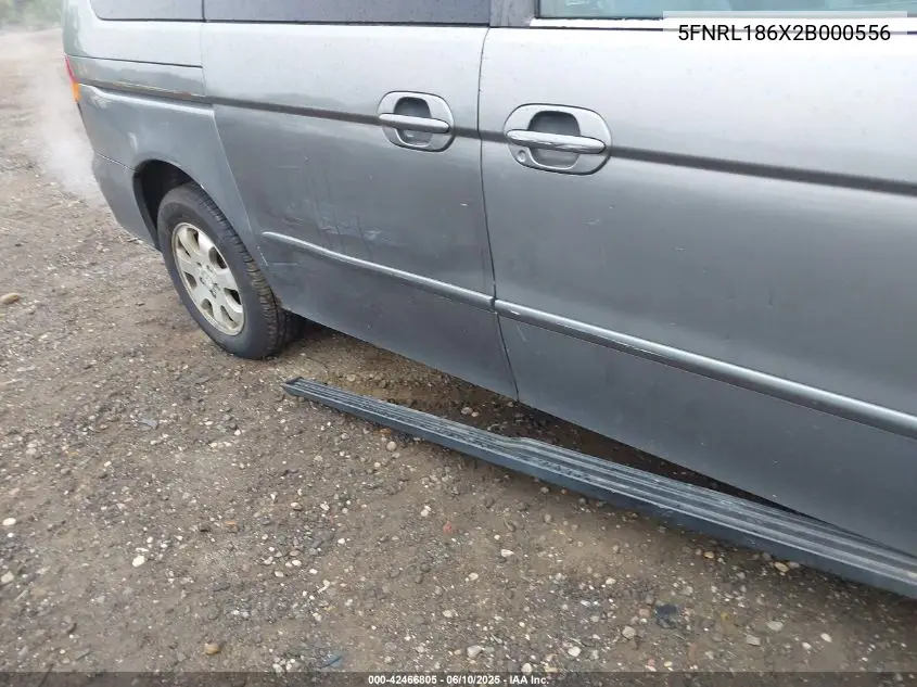 2002 Honda Odyssey Ex VIN: 5FNRL186X2B000556 Lot: 42466805