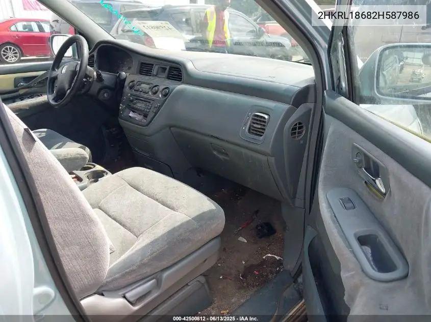 2002 Honda Odyssey Ex VIN: 2HKRL18682H587986 Lot: 42500812